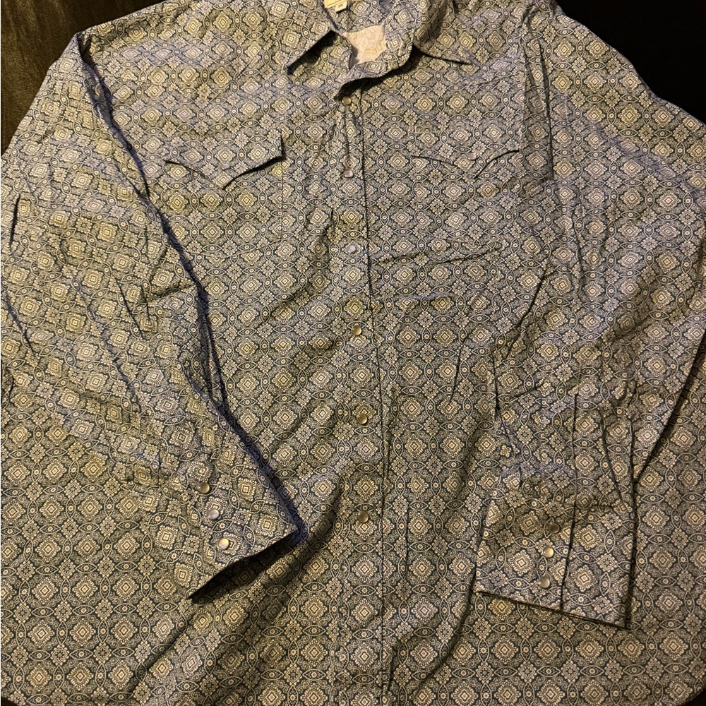 Ely Cattleman pearl snap long sleeve men’s 2XL